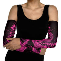 Pink Black Aloha Hawaii Arm Sleeves Polynesian Shark Tattoo With Plumeria - Polynesian Pride