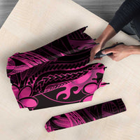 Pink Black Aloha Hawaii Umbrella Polynesian Shark Tattoo With Plumeria - Polynesian Pride