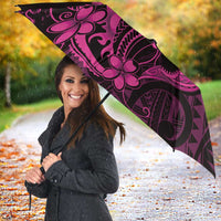 Pink Black Aloha Hawaii Umbrella Polynesian Shark Tattoo With Plumeria - Polynesian Pride