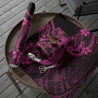 Pink Black Aloha Hawaii Wrapping Paper Polynesian Shark Tattoo With Plumeria - Polynesian Pride