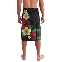 United States and American Samoa Lavalava USA Flag Eagle With Seal Tropical Flowers LT14 - Polynesian Pride