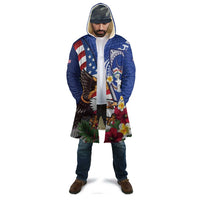 United States and Northern Mariana Islands Cloak USA Flag Eagle CNMI Latte Stone Tropical Flowers