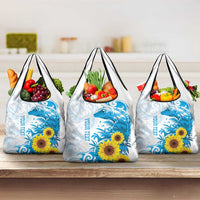 New Zealand Autism Awareness Month Grocery Bag Takiwatanga Maori Lizard With Sunflower