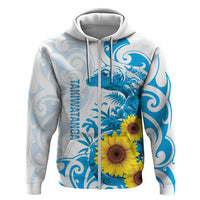New Zealand Autism Awareness Month Hoodie Takiwatanga Maori Lizard With Sunflower
