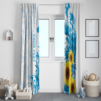 New Zealand Autism Awareness Month Window Curtain Takiwatanga Maori Lizard With Sunflower