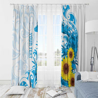 New Zealand Autism Awareness Month Window Curtain Takiwatanga Maori Lizard With Sunflower