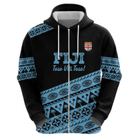 Fiji Rugby 2025 Custom Hoodie Fijian Tapa Toso Viti Toso - Black