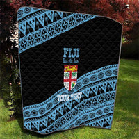Fiji Rugby 2025 Custom Quilt Fijian Tapa Toso Viti Toso - Black