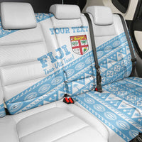 Fiji Rugby 2025 Custom Back Car Seat Cover Fijian Tapa Toso Viti Toso - White