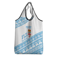 Fiji Rugby 2025 Custom Grocery Bag Fijian Tapa Toso Viti Toso - White