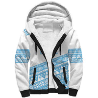 Fiji Rugby 2025 Custom Sherpa Hoodie Fijian Tapa Toso Viti Toso - White