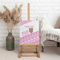 Fiji Rugby 2025 Custom Canvas Wall Art Fijian Tapa Toso Viti Toso - Pink