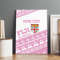 Fiji Rugby 2025 Custom Canvas Wall Art Fijian Tapa Toso Viti Toso - Pink