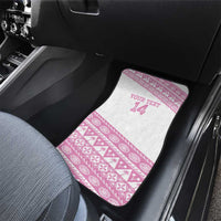 Fiji Rugby 2025 Custom Car Mats Fijian Tapa Toso Viti Toso - Pink
