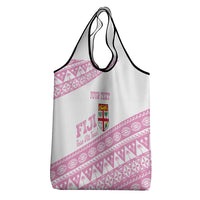 Fiji Rugby 2025 Custom Grocery Bag Fijian Tapa Toso Viti Toso - Pink