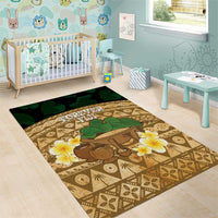 Bula Fiji Kava Bowl Area Rug Fijian Tapa Cloth Vintage Vibe