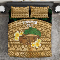 Bula Fiji Kava Bowl Bedding Set Fijian Tapa Cloth Vintage Vibe