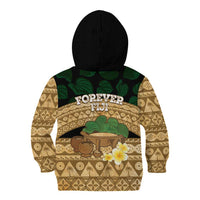Bula Fiji Kava Bowl Kid Hoodie Fijian Tapa Cloth Vintage Vibe