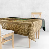 Bula Fiji Kava Bowl Tablecloth Fijian Tapa Cloth Vintage Vibe