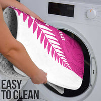 New Zealand Silver Fern Rugby Custom Bathroom Set Go All Black Maori Pink Version - Polynesian Pride