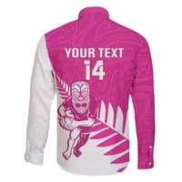 New Zealand Silver Fern Rugby Custom Family Matching Summer Maxi Dress and Hawaiian Shirt Go All Black Maori Pink Version