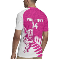 New Zealand Silver Fern Rugby Custom Rugby Jersey Go All Black Maori Pink Version
