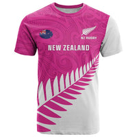 New Zealand Silver Fern Rugby Custom T Shirt Go All Black Maori Pink Version