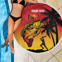 Custom Papua New Guinea Cricket Beach Blanket PNG Barramundis - Polynesian Pride