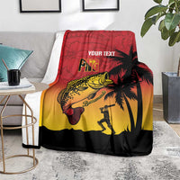 Custom Papua New Guinea Cricket Blanket PNG Barramundis - Polynesian Pride