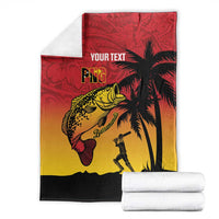 Custom Papua New Guinea Cricket Blanket PNG Barramundis - Polynesian Pride