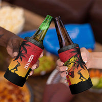 Custom Papua New Guinea Cricket 4 in 1 Can Cooler Tumbler PNG Barramundis - Polynesian Pride