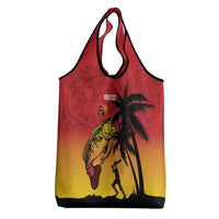 Custom Papua New Guinea Cricket Grocery Bag PNG Barramundis - Polynesian Pride