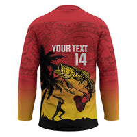 Custom Papua New Guinea Cricket Hockey Jersey PNG Barramundis LT14 - Polynesian Pride