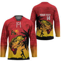 Custom Papua New Guinea Cricket Hockey Jersey PNG Barramundis LT14 - Polynesian Pride