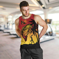 Custom Papua New Guinea Cricket Men Tank Top PNG Barramundis - Polynesian Pride