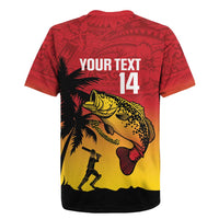 Custom Papua New Guinea Cricket Rugby Jersey PNG Barramundis - Polynesian Pride