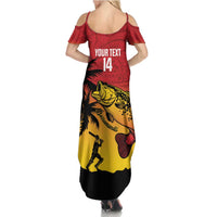 Custom Papua New Guinea Cricket Summer Maxi Dress PNG Barramundis - Polynesian Pride