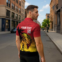 Custom Papua New Guinea Cricket Zipper Polo Shirt PNG Barramundis LT14 - Polynesian Pride