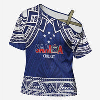 Custom Samoa Cricket Cross Shoulder Shirt Go Champions Samoan - Polynesian Pride