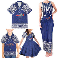 Custom Samoa Cricket Family Matching Tank Maxi Dress and Hawaiian Shirt Go Champions Samoan - Polynesian Pride
