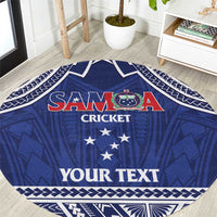 Custom Samoa Cricket Round Carpet Go Champions Samoan - Polynesian Pride