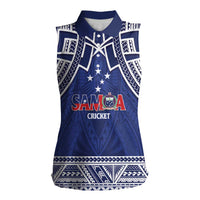 Custom Samoa Cricket Women Sleeveless Polo Shirt Go Champions Samoan - Polynesian Pride