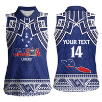 Custom Samoa Cricket Women Sleeveless Polo Shirt Go Champions Samoan - Polynesian Pride