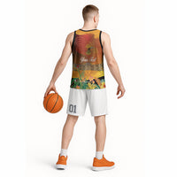 Personalised Papua New Guinea Independence Day Basketball Jersey One People One Nation One Country