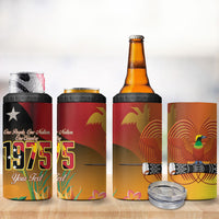 Personalised Papua New Guinea Independence Day 4 in 1 Can Cooler Tumbler One People One Nation One Country