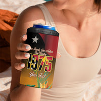 Personalised Papua New Guinea Independence Day 4 in 1 Can Cooler Tumbler One People One Nation One Country