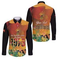 Personalised Papua New Guinea Independence Day Family Matching Short Sleeve Bodycon Dress and Hawaiian Shirt One People One Nation One Country
