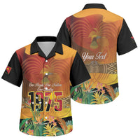 Personalised Papua New Guinea Independence Day Family Matching Summer Maxi Dress and Hawaiian Shirt One People One Nation One Country
