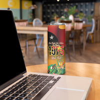 Personalised Papua New Guinea Independence Day Skinny Tumbler One People One Nation One Country