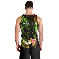 Personalised Hawaii Men Tank Top Pray For Maui Hawaiian Plumeria Be Strong Reggae Verison LT14 - Polynesian Pride